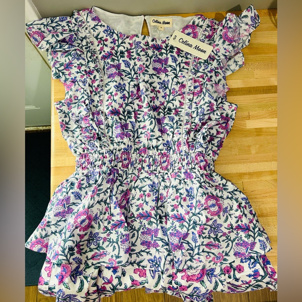 NWT ruffle floral mini dress